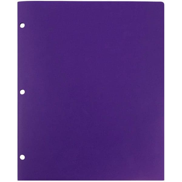 6 PCs Bundle JAM Paper 2 Pocket 3 Hole Punched Plastic Presentation School Folder, Purple - Image 5