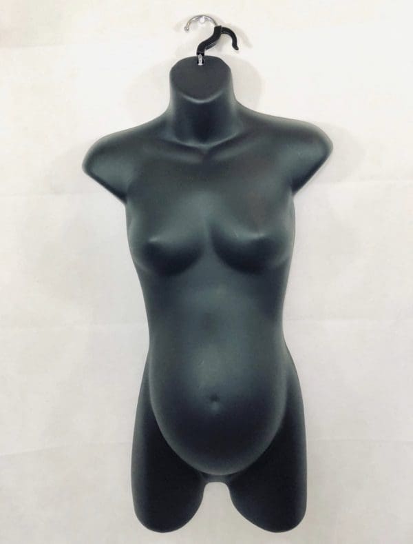 Pregnant Female Plastic Dress Torso Mannequin Molded Form With Swivel Hook & Hollow Back - Image 3