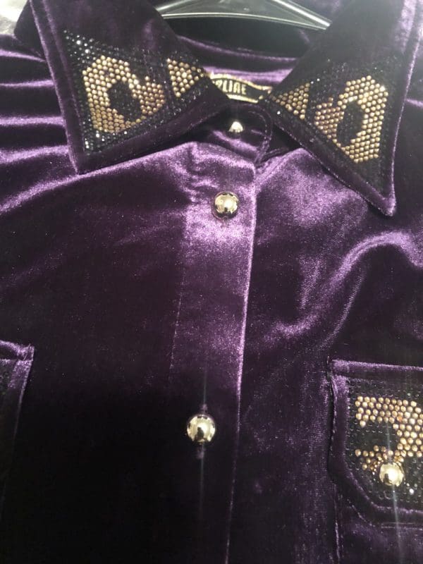 2 PCs Women Luxurious Soft Velvet Outfit Set With Side Animal Print Design Formal/Special Occasion Wear - Image 10