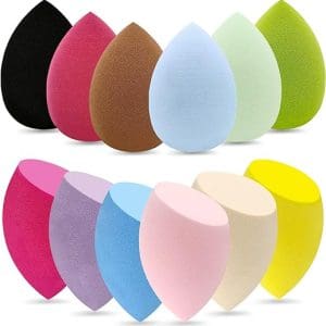 12 PCs Latex Free Professional Makeup Sponge Set, Flawless Soft Setting Face Puffs,Multicolor Makeup Blending Sponge Cosmetic Applicator for...