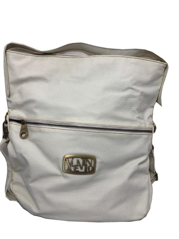 New Valentino Women Leather Shoulder Handbag White Large Bag