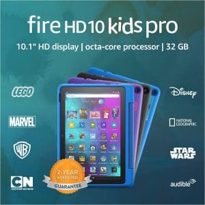 Amazon Fire HD 10 Kids Pro tablet, 10.1", 1080p Full HD, ages 6–12, 32 GB, (2021 release), named "Best Tablet for Big Kids" by Good Housekeeping,...