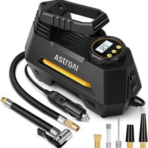 AstroAI Tire Inflator Portable Air Compressor Air Pump for Car Tires - Car Accessories, 12V DC Auto Pump with Digital Pressure Gauge, 100PSI with...
