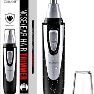 Ear and Nose Hair Trimmer Clipper - 2021 Professional Painless Eyebrow & Facial Hair Trimmer for Men Women, Battery-Operated Trimmer with IPX7