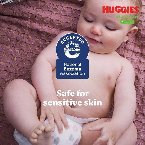 Huggies Natural Care Sensitive Baby Wipes, Unscented, Hypoallergenic, 99% Purified Water, 64 Count (Pack 0f 12) (768 Wipes Total) - Image 4