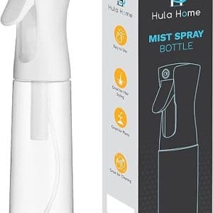 Continuous Spray Bottle for Hair (10.1oz/300ml) Mist Empty Ultra Fine Plastic Water Sprayer – For Hairstyling, Cleaning, Salons, Plants