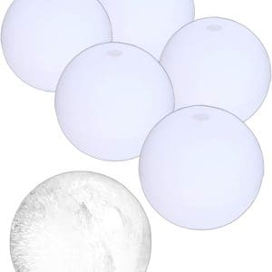 Ice Ball Mold Maker for Whiskey -5 PACK 2.5 Inch Silicone Round 5 Pack, White