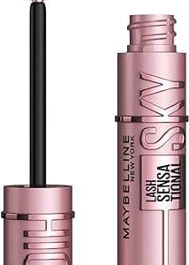 Maybelline Lash Sensational Sky High Washable Mascara Makeup, Volumizing, Lengthening, Defining, Curling, Multiplying, Buildable Formula, Blackest...