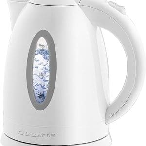 Electric Kettle Hot Water Heater 1.7 Liter - BPA Free Fast Boiling Cordless Water Warmer -White