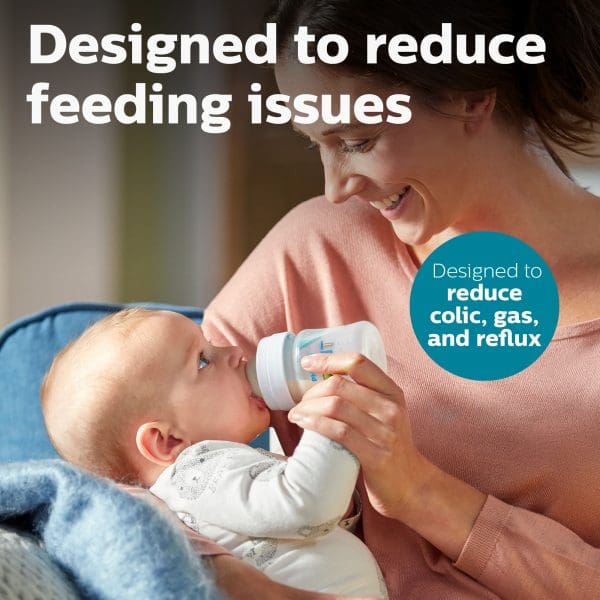 3 Pack Philips Avent Anti-colic Baby Bottle with AirFree Vent 4oz  Clear - Image 5
