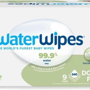 Plastic-Free Textured Clean, Toddler & Baby Wipes, 99.9% Water Based Wipes, Unscented & Hypoallergenic for Sensitive Skin, 540 Count (9 Packs) Packaging May Vary