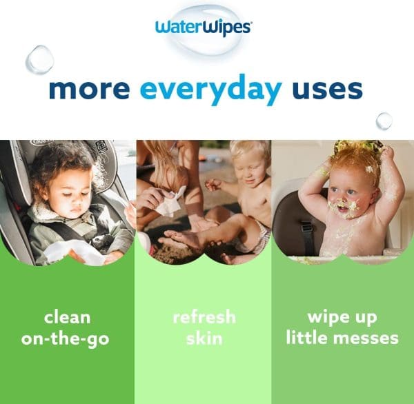 Plastic-Free Textured Clean, Toddler & Baby Wipes, 99.9% Water Based Wipes, Unscented & Hypoallergenic for Sensitive Skin, 540 Count (9 Packs) Packaging May Vary - Image 6