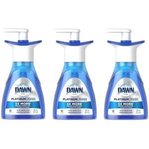 3 Pk. Dawn Ultra Platinum Foam Dishwashing Fresh Rapids Scent 10.1 Fl Oz 190 Pumps (30.3 Fl Oz 570 Pumps Total)