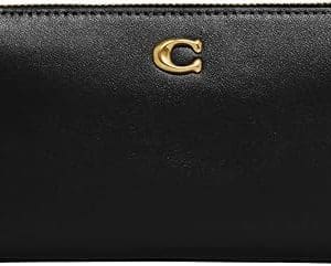 COACH Smooth Leather Slim Accordion Zip  Wallet One Size