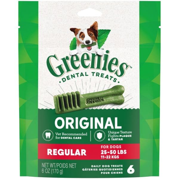 Greenies Original Flavor Dental Treats for Dogs, 6 oz Pouch
