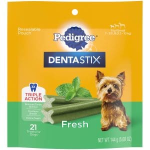 Pedigree Dentastix Dental Care Treats Toy & Small Breed Fresh Flavor, 5.08 Oz. Pack