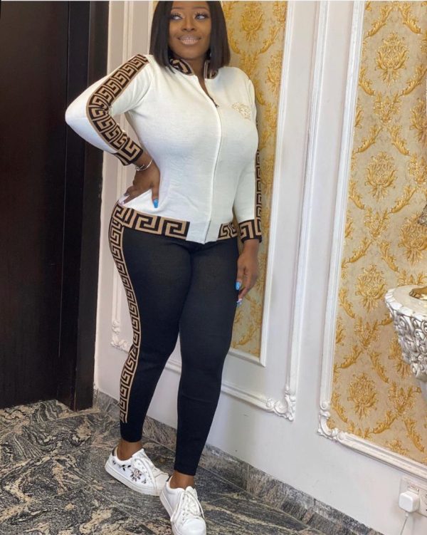 Women Top Zip Down Tracksuit Long Sleeve Casual Classy Wear Mid Waist Sweatpants