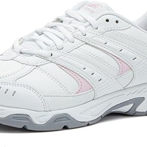 Avia Verge Womens Sneakers - Tennis, Court, Cross Training, or Pickleball Shoes for Women, Classic Black or Walking White Sneakers with Arch Support White Size 8