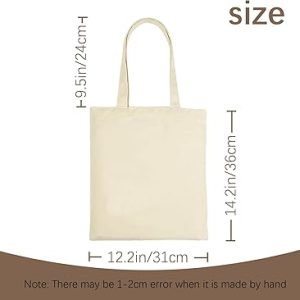 Alternative view of ORJ Sublimation blank canvas bags bulk,Polyester Tote Bags, 12.2 x 14.2Inch Blank Canvas Tote Bags DIY custom Shopping Bag
