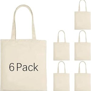 ORJ Sublimation blank canvas bags bulk,Polyester Tote Bags, 12.2 x 14.2Inch Blank Canvas Tote Bags DIY custom Shopping Bag