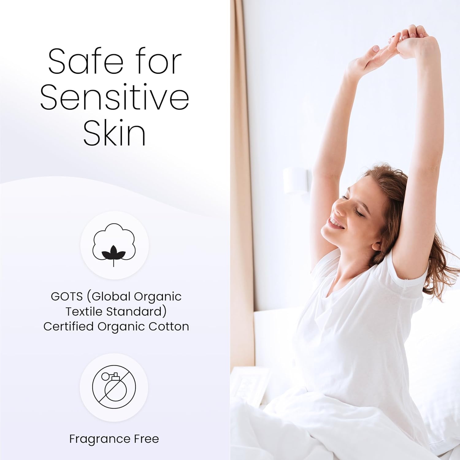 Grounding Sheet, Fitted King Size, Organic Cotton and Conductive Silver, Earth Connected Sheets for Improved Sleep, Pain Relief, Wellness. 78"x 80"x15", Gray Sheets with 15 Ft Grounding Cord - Image 2