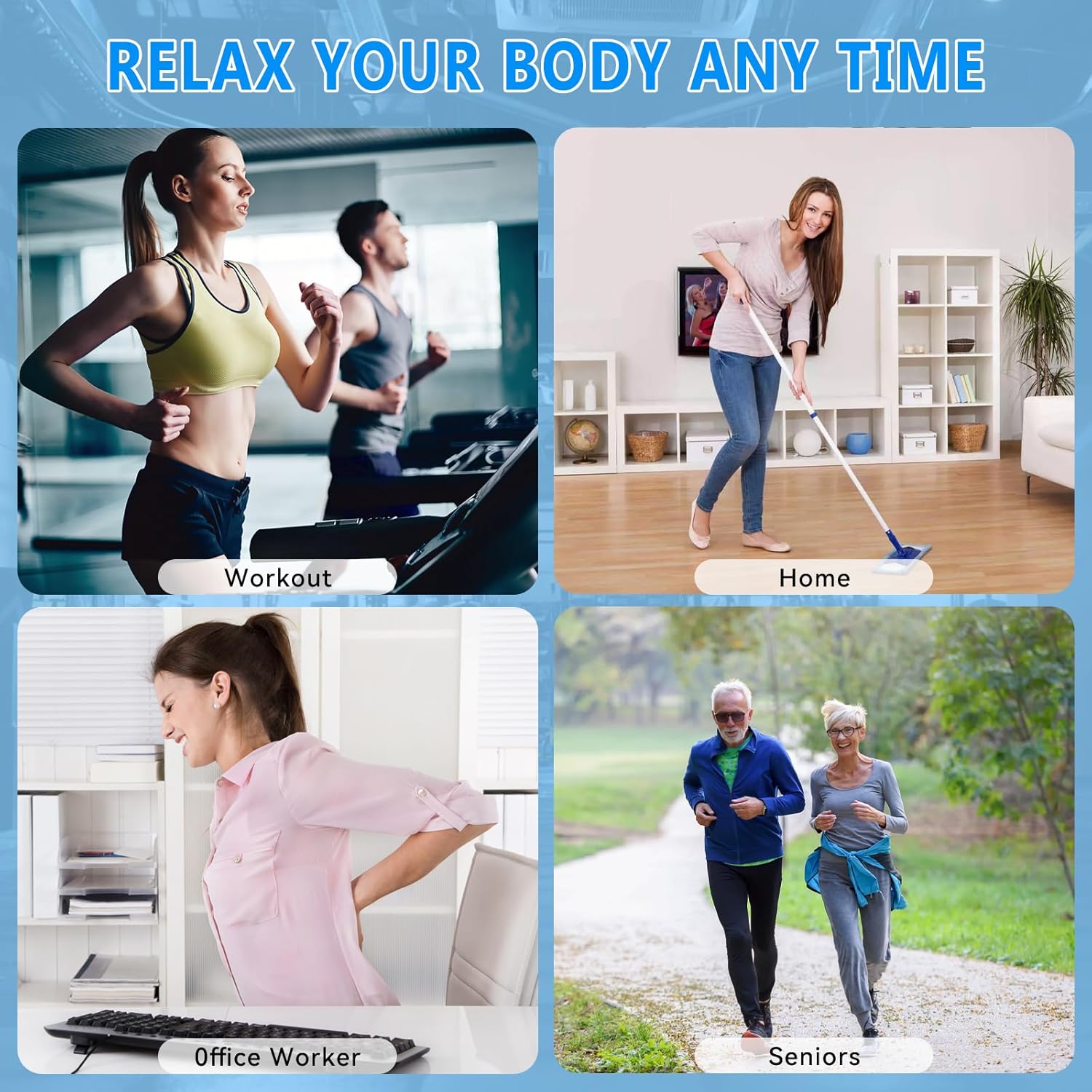 Massage Gun, Muscle Massage Gun for Athletes Handheld Electric Deep Tissue Back Massager, Percussion Massage Device for Pain Relief with 30 Speed Levels 9 Heads - Image 4