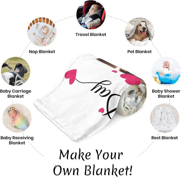 Sublimation Throw Blanket - Customizable, Heat Press, White, 40"x30" - Image 3