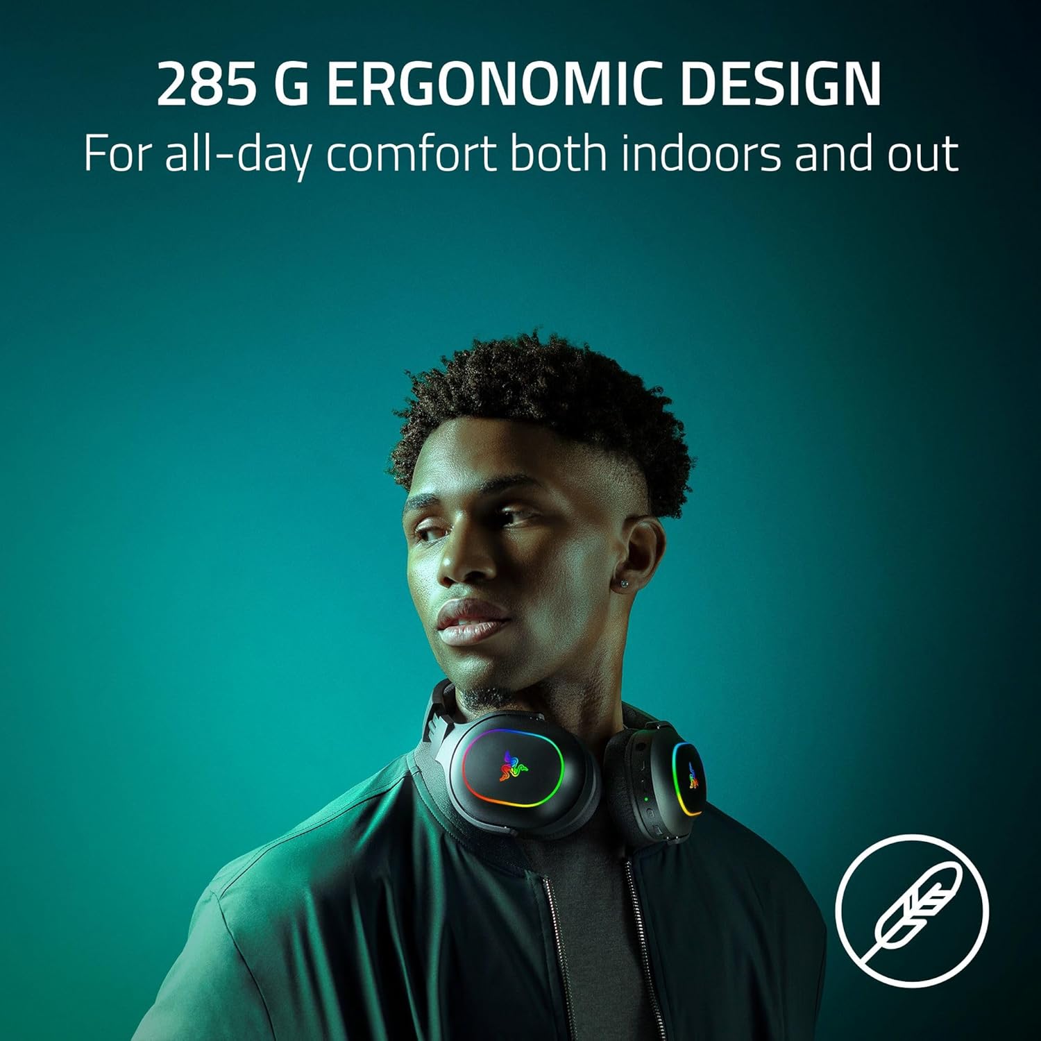 Razer Barracuda X Chroma Wireless Gaming Headset: 2.4GHz Wireless & Bluetooth - Lightweight - Chroma RGB - 40mm Drivers - Cardioid Mic - 70 Hr Battery - for PC, Mac, PS5, Switch 2, Smartphone - Black - Image 5