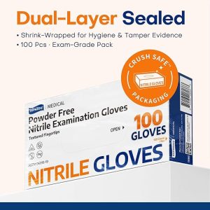 Alternative view of Medical Soft Max™ Nitrile Exam Gloves, 100 Count Latex-Free Powder-Free Non-Sterile Food Safe Disposable Glove, Blue