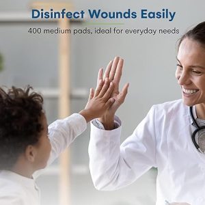 Alternative view of Care Touch Alcohol Wipes Individually Wrapped - Prep Pads with 70% Isopropyl Alcohol, Great for Home, Medical & First Aid Kits Sterilized, Antiseptic 2-Ply Swabs 400 Count