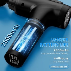 Alternative view of Massage Gun, Muscle Massage Gun for Athletes Handheld Electric Deep Tissue Back Massager, Percussion Massage Device for Pain Relief with 30 Speed Levels 9 Heads