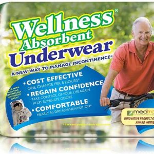 Unique Wellness Absorbent Underwear (Pull-Ups) Size Medium (19"–30" Waist) 16 Count