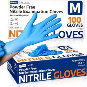 Medical Soft Max™ Nitrile Exam Gloves, 100 Count Latex-Free Powder-Free Non-Sterile Food Safe Disposable Glove, Blue