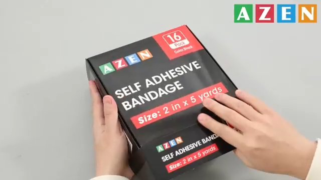 AZEN 16 Pack Self Adhesive Bandage Wrap Black, 2" X 5 Yards Black Athletic Tape, Vet Wrap, Tattoo Grip Tape Wrap,Ankle Tape, Cohesive Bandage Wrap - Image 8