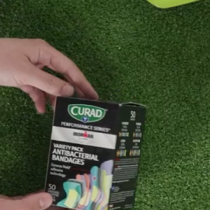 Alternative view of CURAD Performance Series IRONMAN Antibacterial Bandages, Extreme Hold Adhesive Technology, Finger & Knuckle Bandages, Flexible Fabric, Variety Pack with Assorted Sizes & Colors, 50 Count