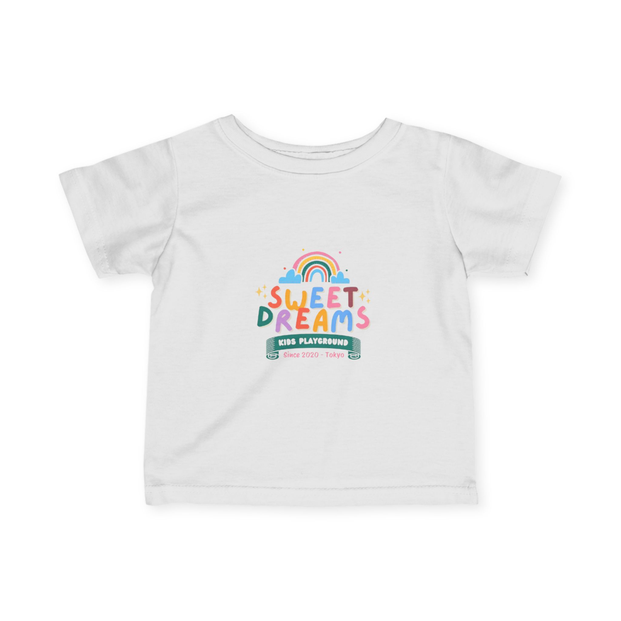 Sweet Dreams Kids Graphic Infant T-Shirt – Colourful Rainbow Playground Design