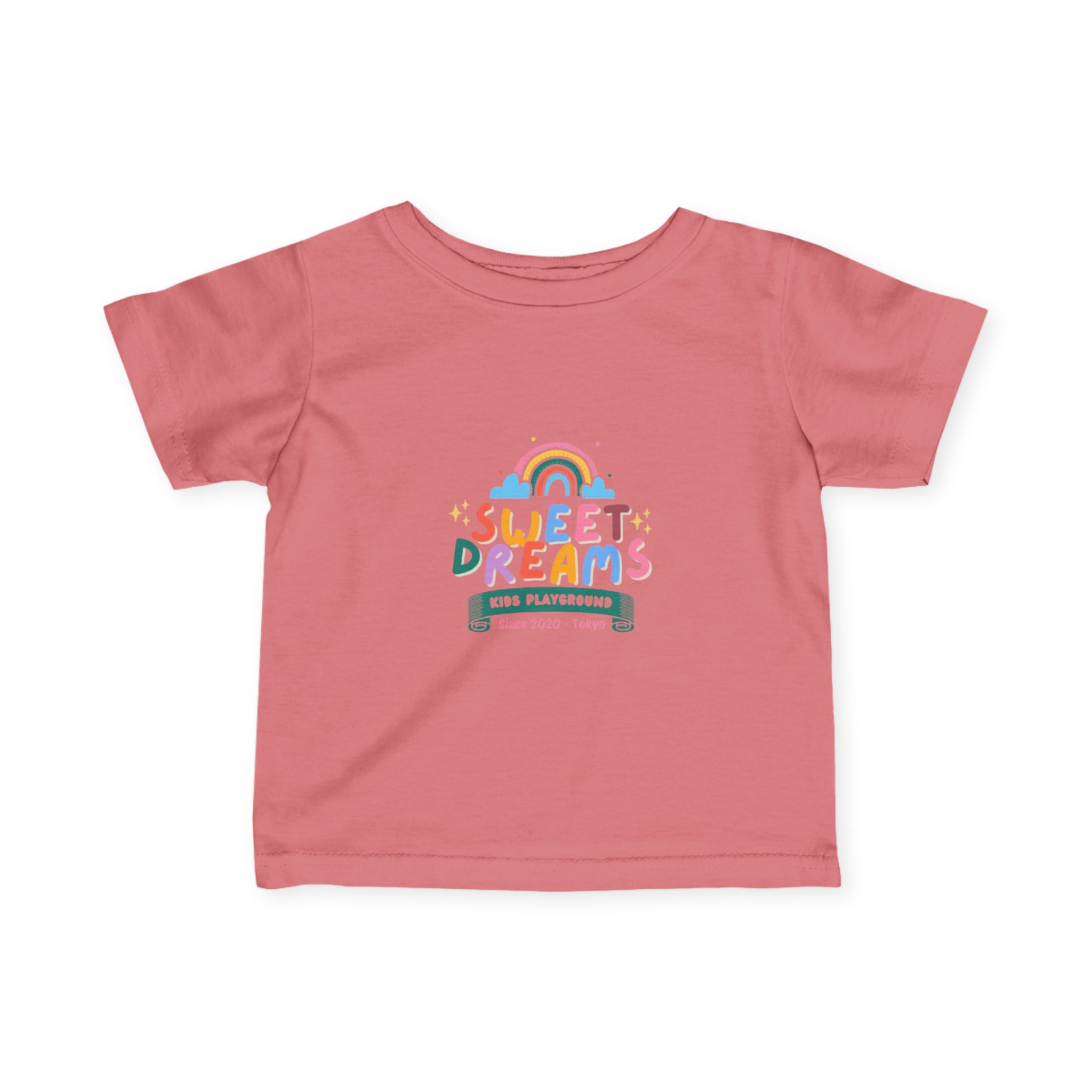 Sweet Dreams Kids Graphic Infant T-Shirt – Colourful Rainbow Playground Design - Image 52