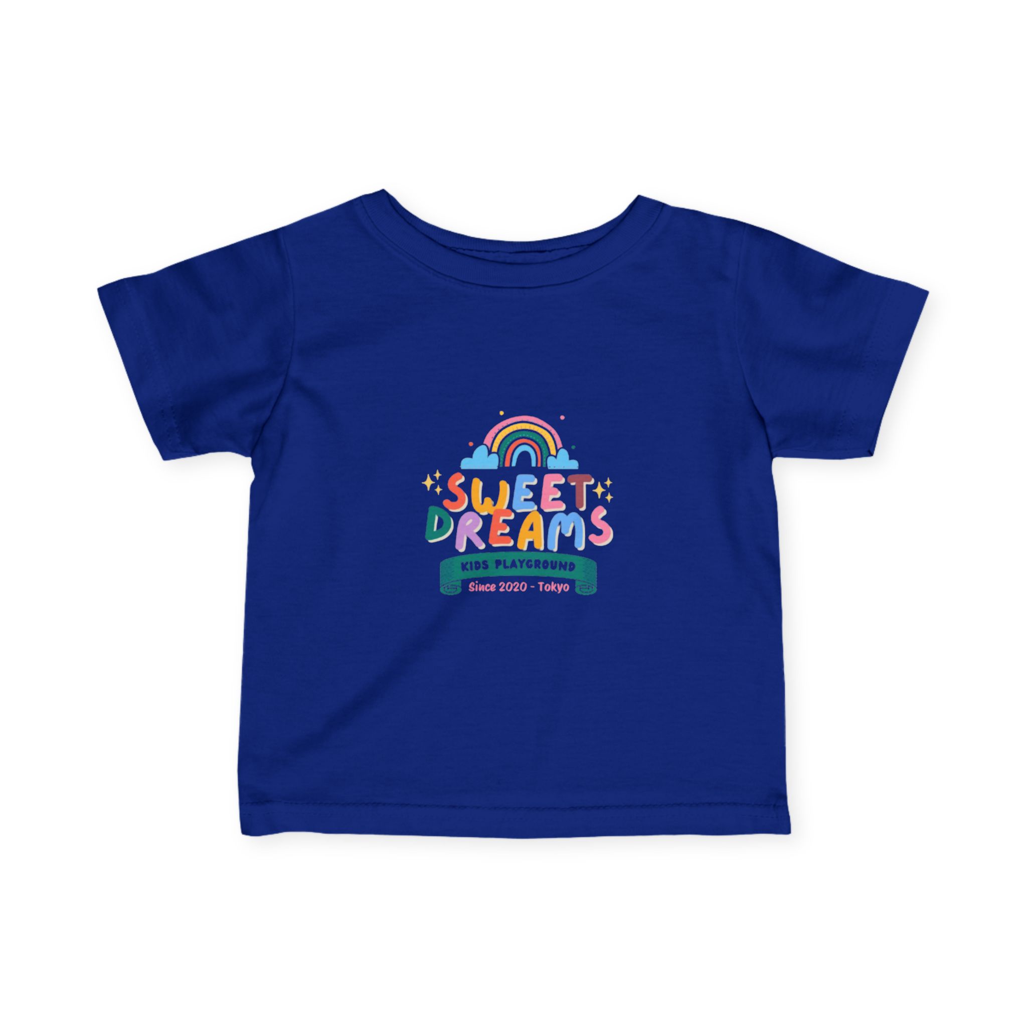 Sweet Dreams Kids Graphic Infant T-Shirt – Colourful Rainbow Playground Design - Image 31