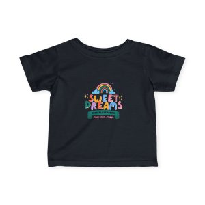 Sweet Dreams Kids Graphic Infant T-Shirt – Colourful Rainbow Playground Design - Image 34