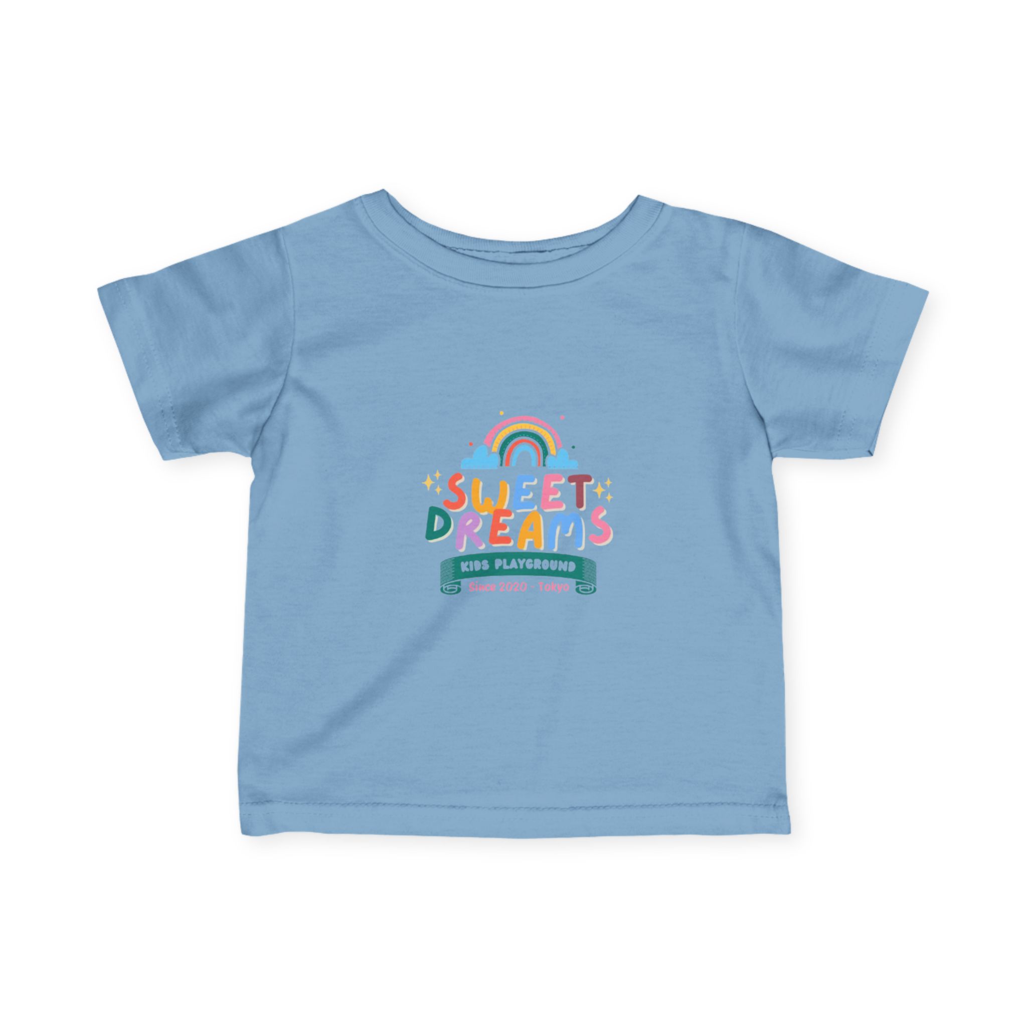 Sweet Dreams Kids Graphic Infant T-Shirt – Colourful Rainbow Playground Design - Image 22