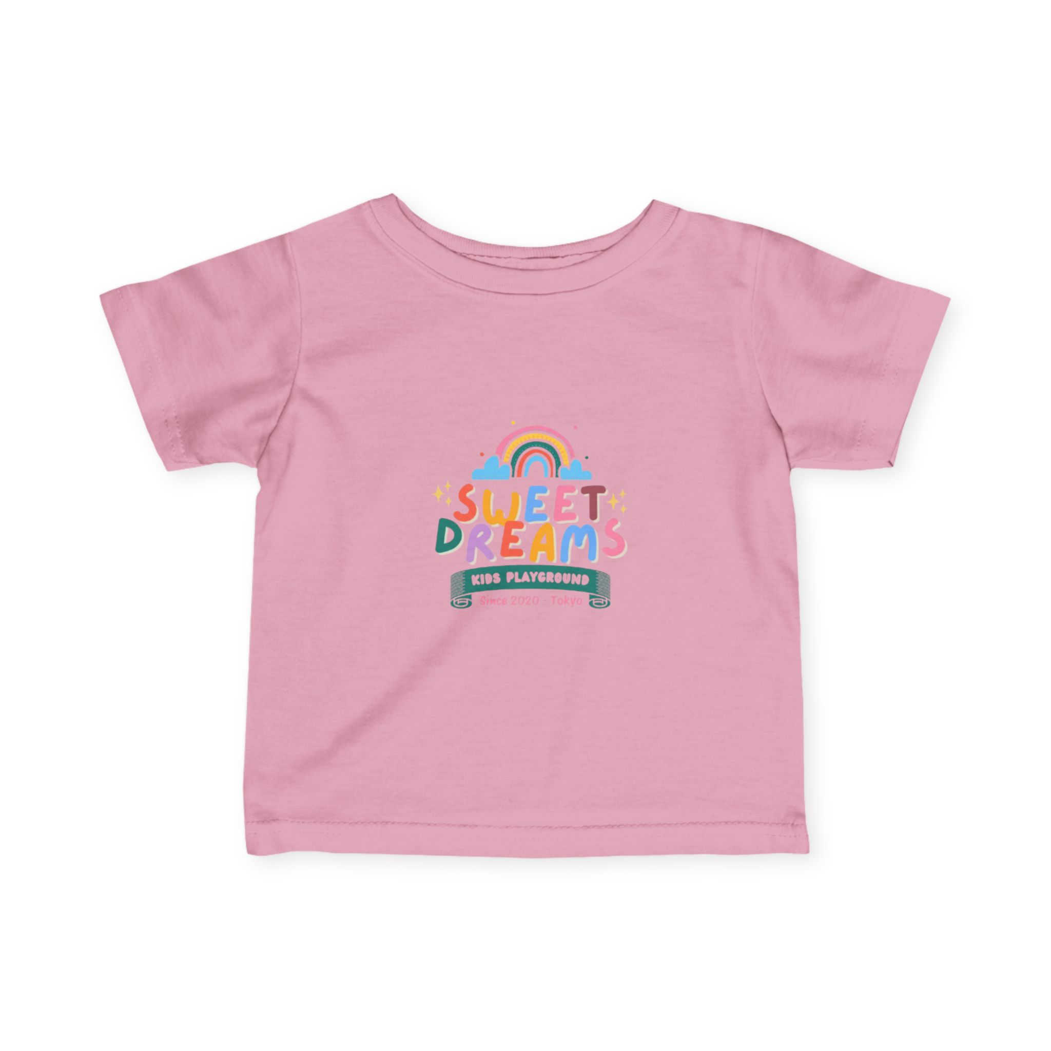 Sweet Dreams Kids Graphic Infant T-Shirt – Colourful Rainbow Playground Design - Image 43