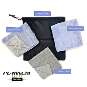 Pro Spec Car Cleaners Wash, Dry, & Detail Towel, 3 Pack, Includes Storage Bag - Image 5