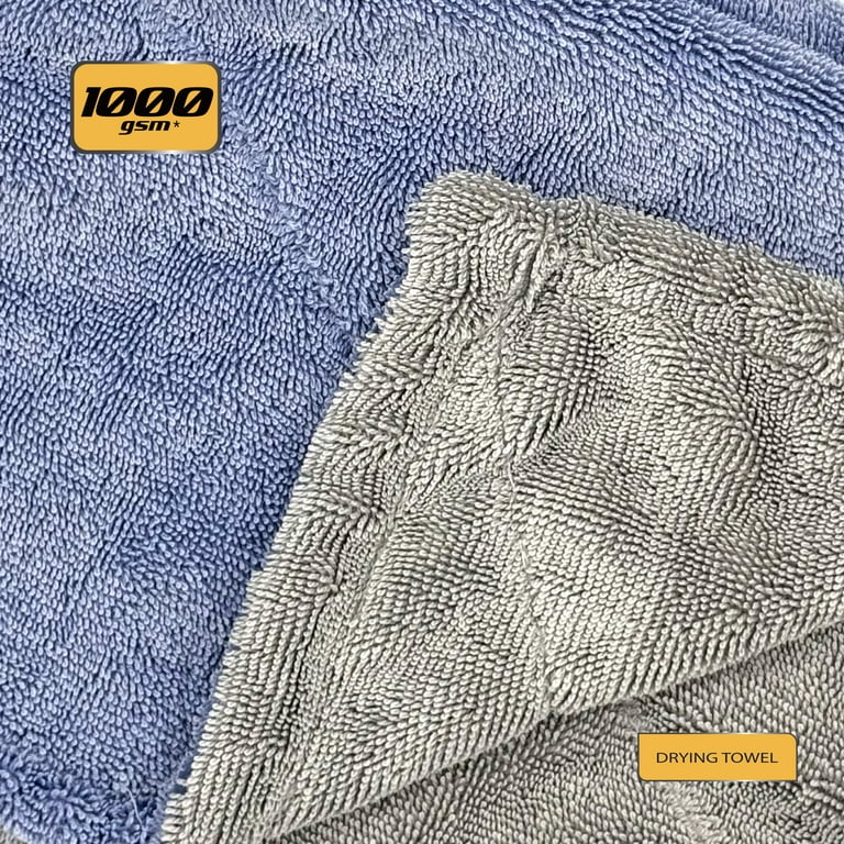 Pro Spec Car Cleaners Wash, Dry, & Detail Towel, 3 Pack, Includes Storage Bag - Image 2
