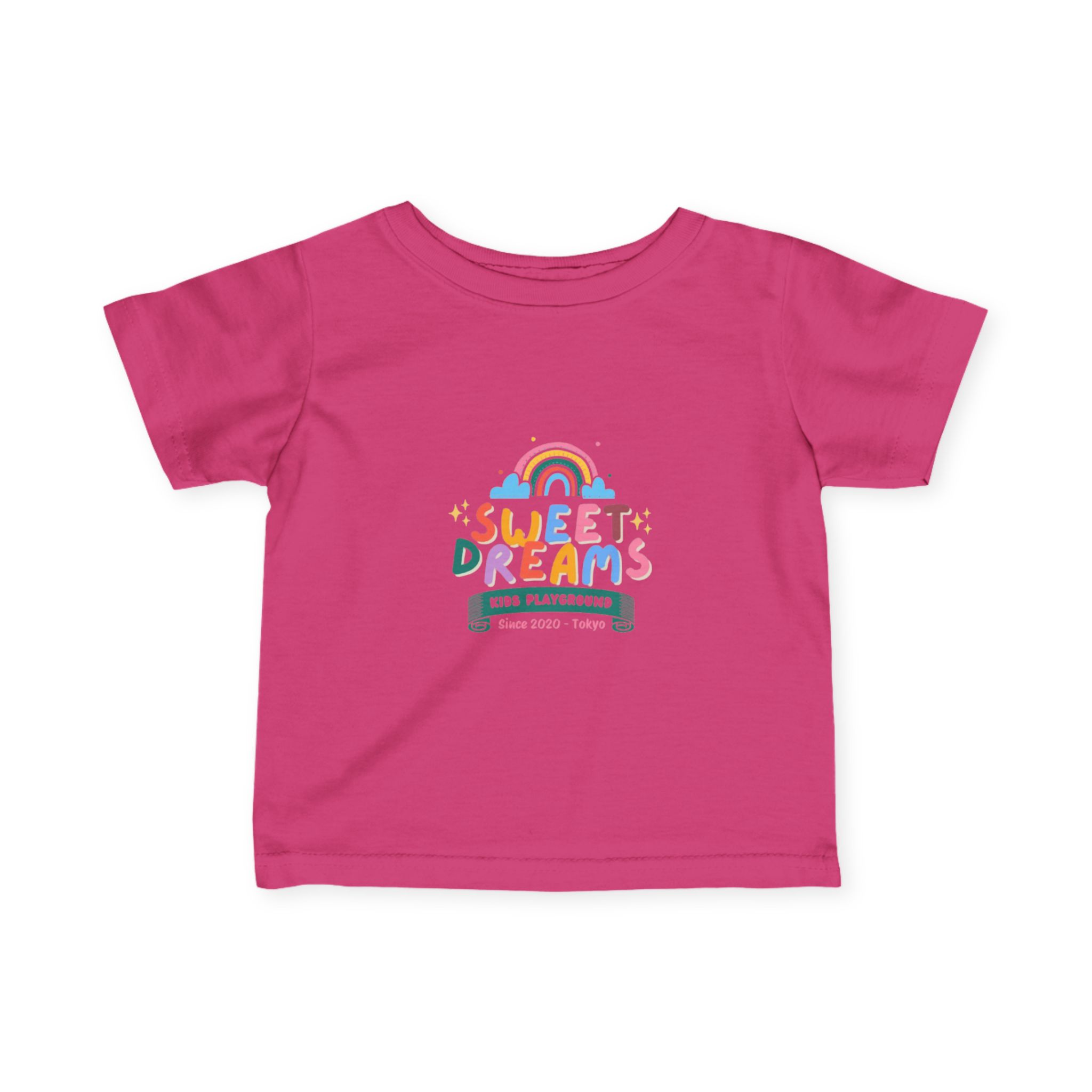 Sweet Dreams Kids Graphic Infant T-Shirt – Colourful Rainbow Playground Design - Image 46
