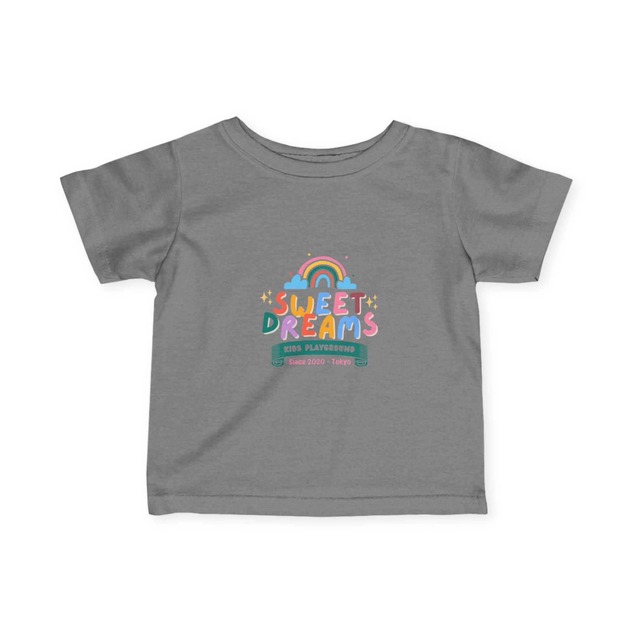 Sweet Dreams Kids Graphic Infant T-Shirt – Colourful Rainbow Playground Design - Image 25