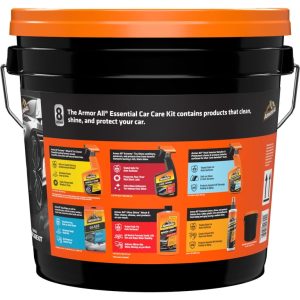 Car Cleaning Kit for Car Detailing, 8-Piece Car Wash Bucket Set with Glass Wipes, Interior Detailer, Wash & Wax, Tire Cleaner & Protectant - Image 7