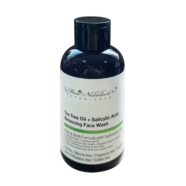 Botanicals Tea Tree Oil & Salicylic Acid Balancing Face Wash, 1 oz. - Image 2