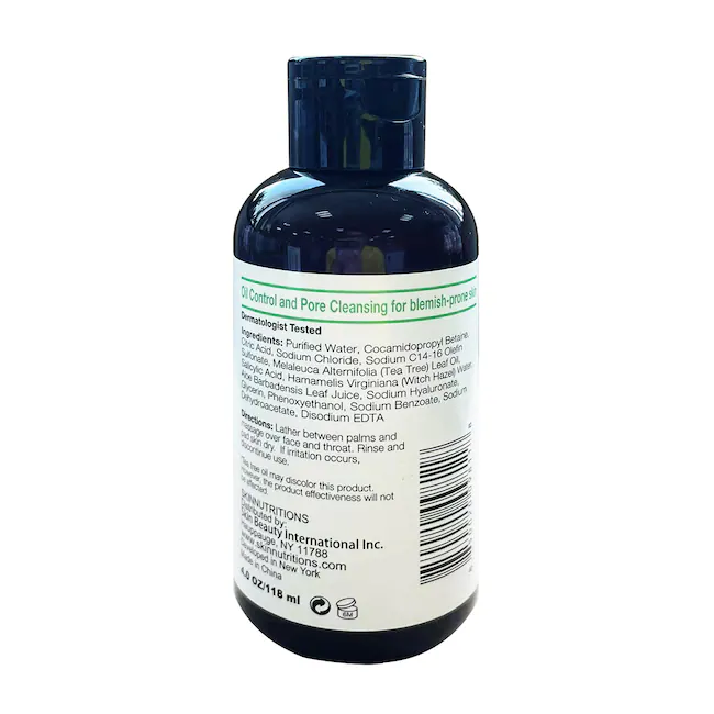 Botanicals Tea Tree Oil & Salicylic Acid Balancing Face Wash, 1 oz. - Image 3