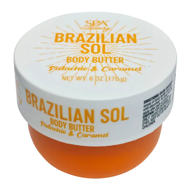 Brazilian Sol Pistachio and Caramel Body Butter, 6 oz. Jar - Image 2