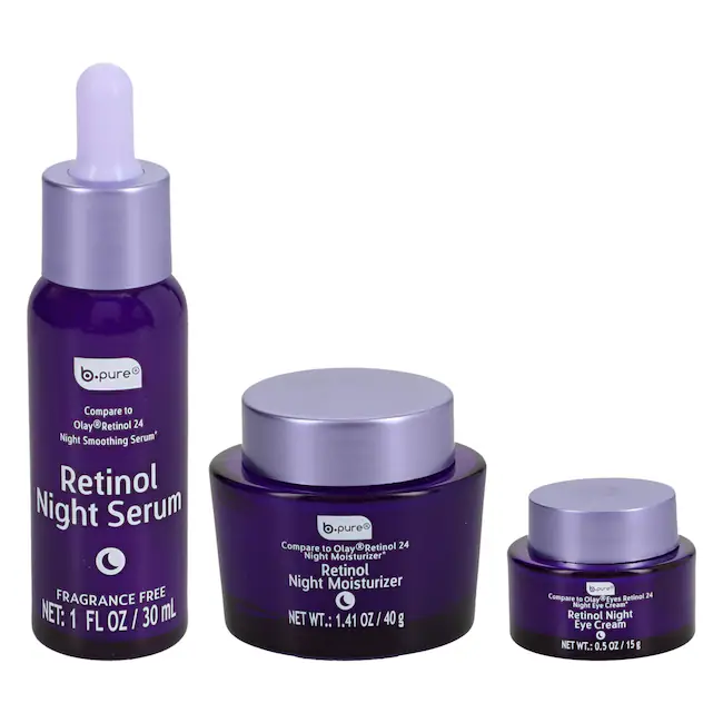 Smoothing Retinol Night Serum, Moisturizer and Eye Cream, Assorted Products
